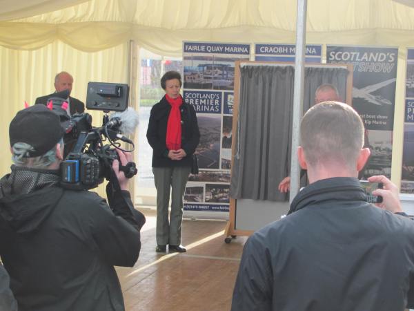 Princess Anne opening the Scottish Boat Show.
